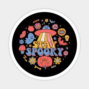 Stay spooky - 70s style retro vintage halloween Magnet